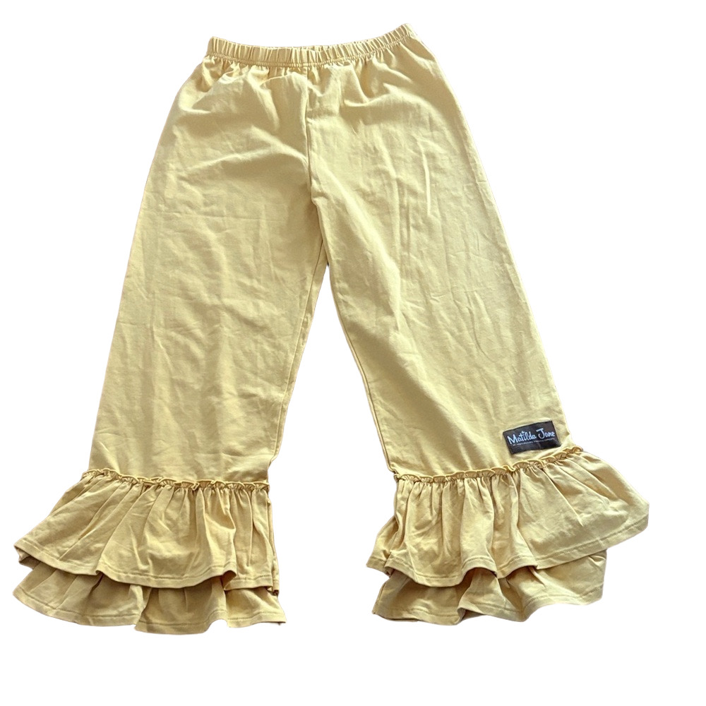 NWT Matilda Jane Golden Day Ruffles Pants Yellow Gold Girls 12 - Picture 1 of 9